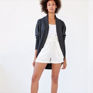 Aritzia Wilfred Diderot cocoon cardigan sweater dark grey Sz XS